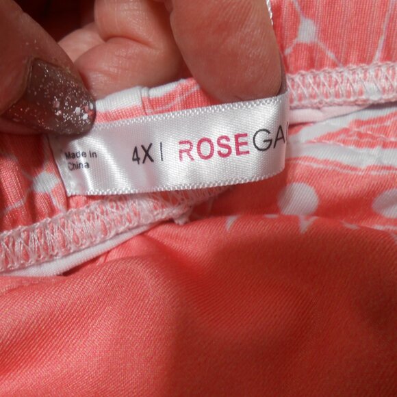 WOMEN'S SIZE 4X ROSE GAL CAPRI LOUNGE SLEEP PANTS PINK POLYESTER 👩 - Picture 6 of 9